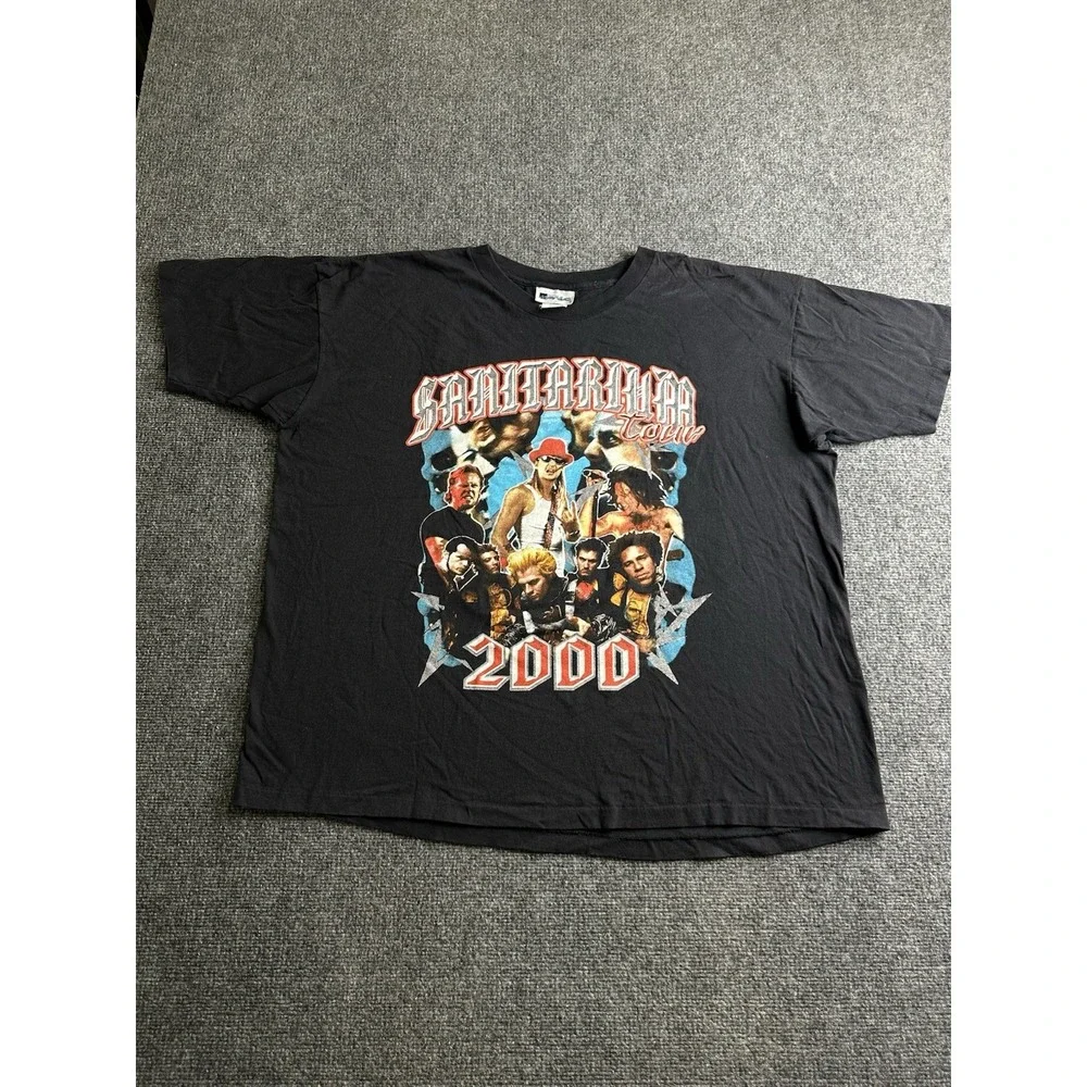 Mens 2000 Summer Sanitarium Tour Metallica Korn T-Shirt Made in USA, Size 2XL
